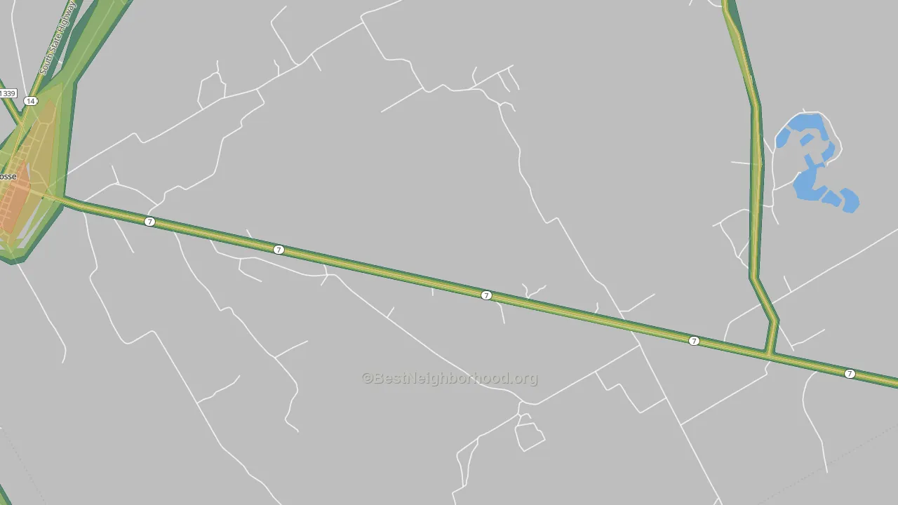 Coit, TX Map of Noise Levels in Coit