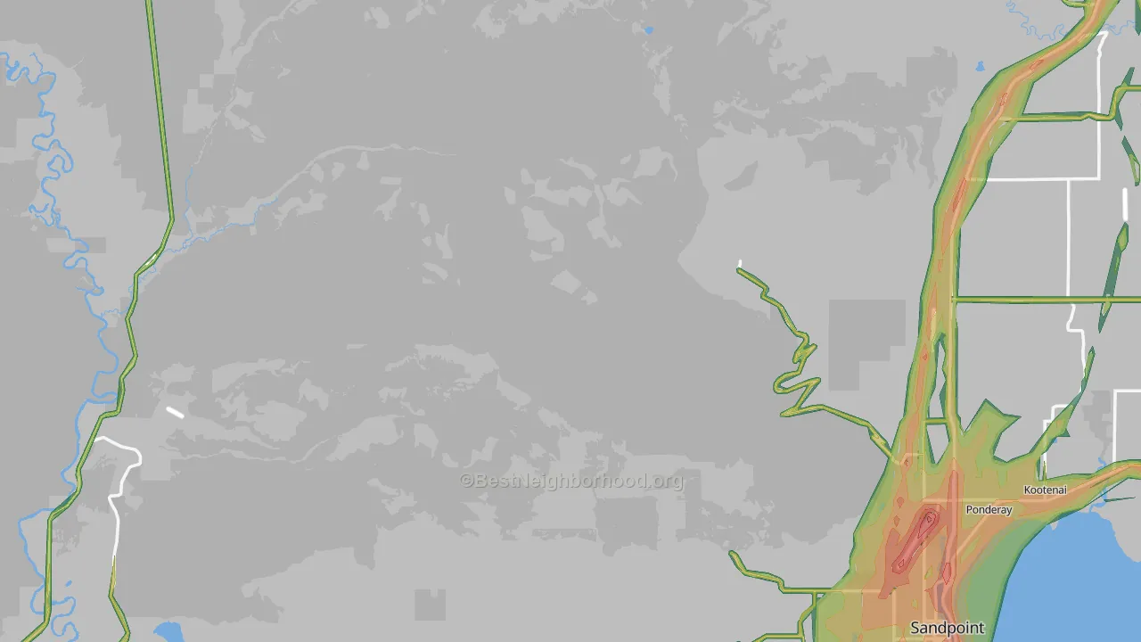 Colburn, ID Map of Noise Levels in Colburn