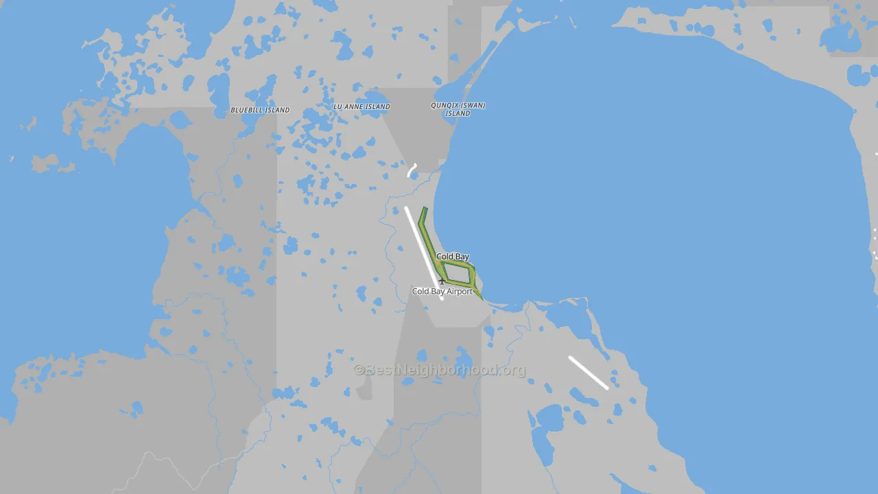 Cold Bay, AK Map of Noise Levels in Cold Bay
