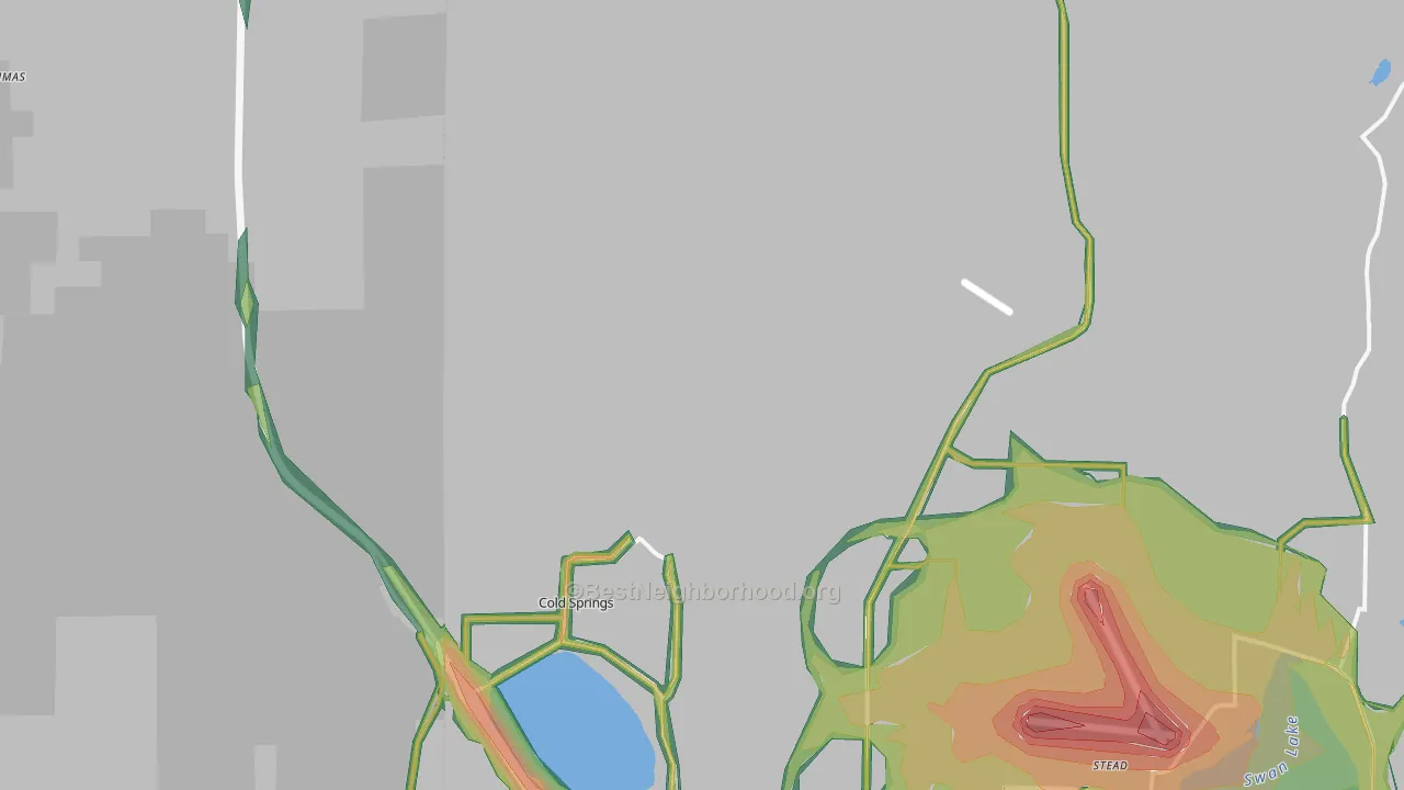 Cold Springs, NV Map of Noise Levels in Cold Springs