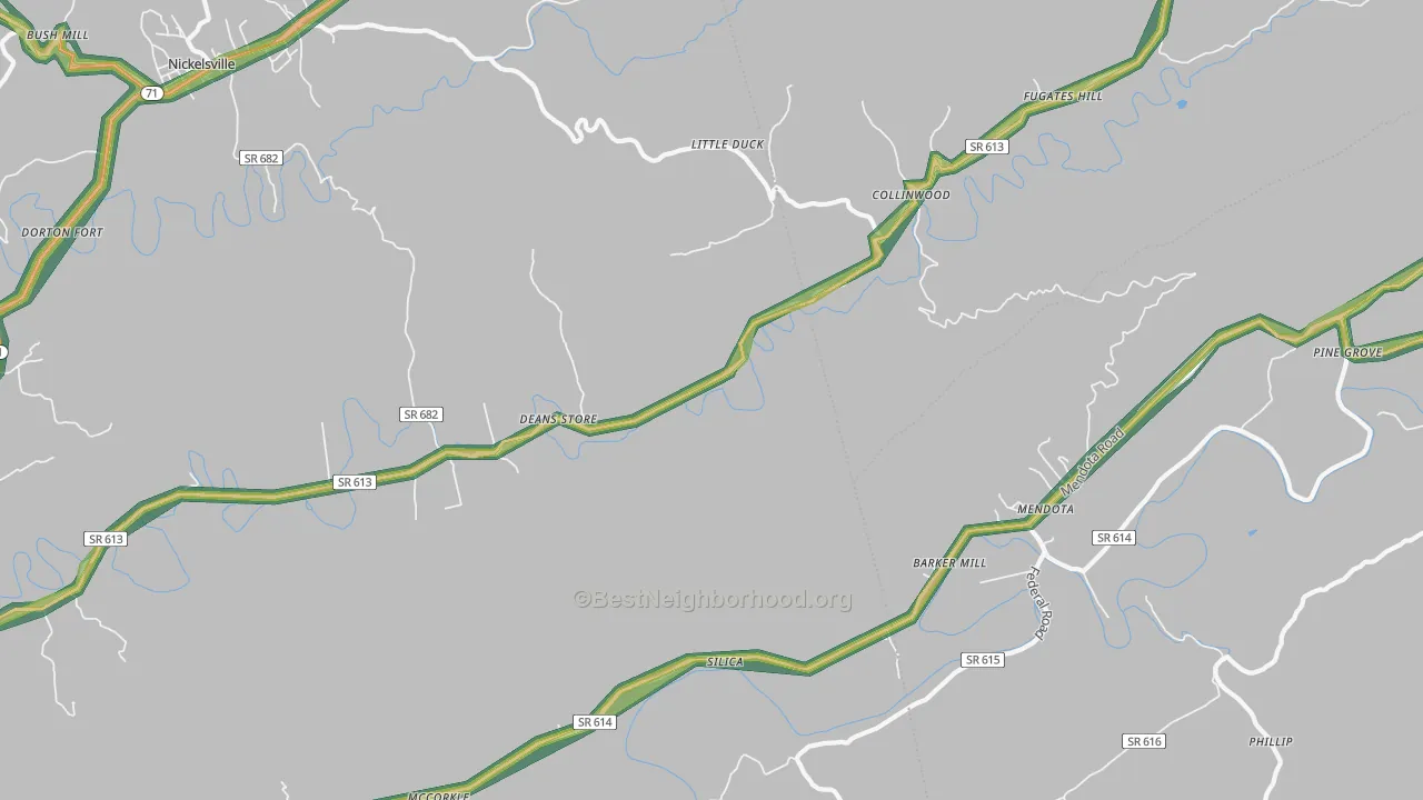 Collinwood, VA Map of Noise Levels in Collinwood