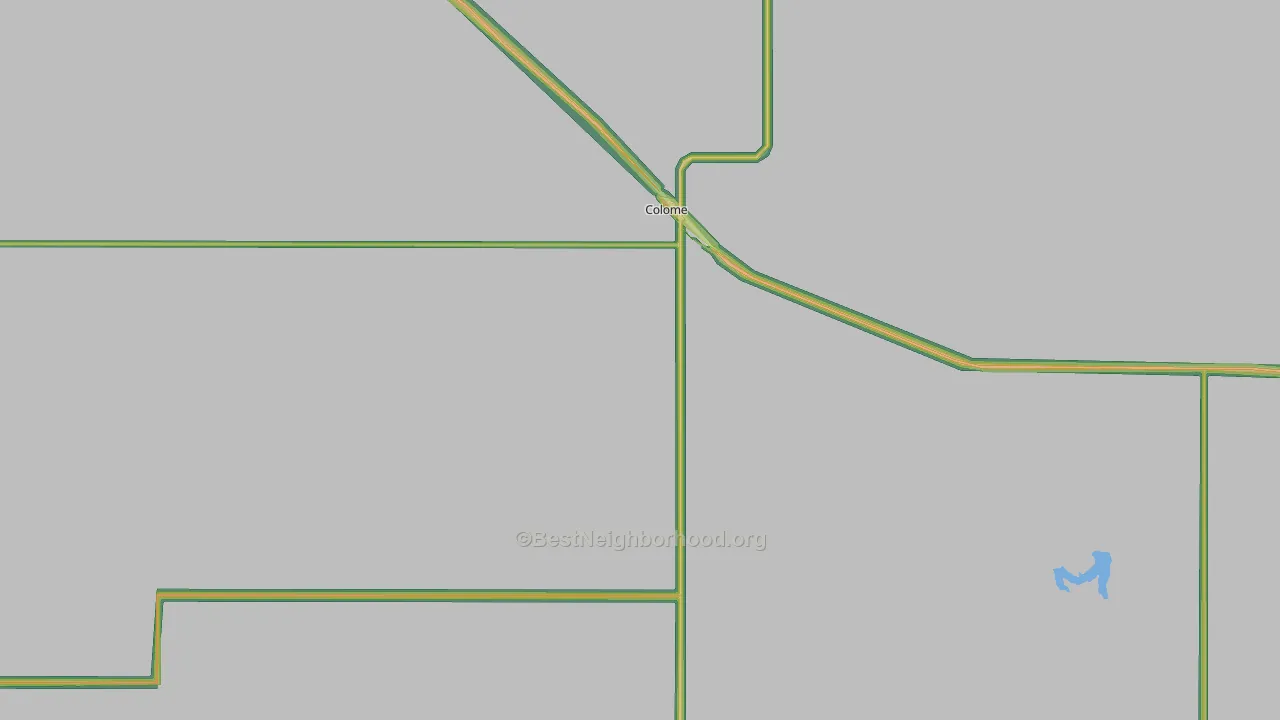 Colome, SD Map of Noise Levels in Colome