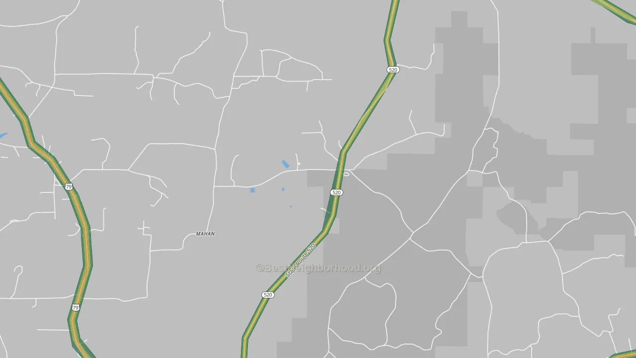 Colquitt, LA Map of Noise Levels in Colquitt