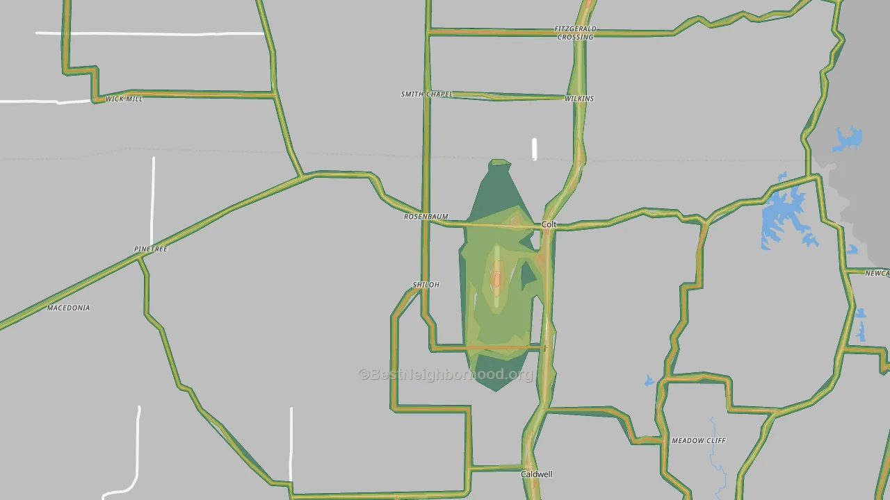 Colt, AR Map of Noise Levels in Colt