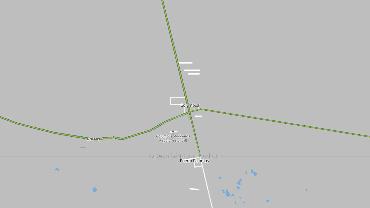 Columbus, NM Map of Noise Levels in Columbus