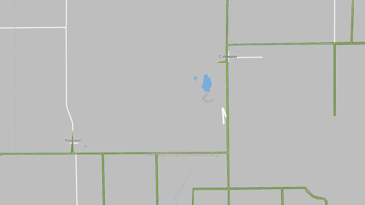Comanche County, KS Map of Noise Levels in Comanche County