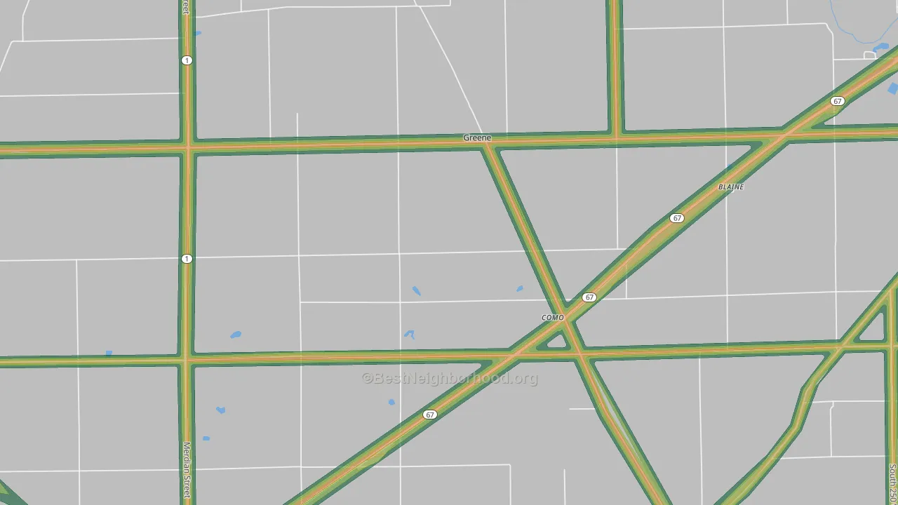 Como, IN Map of Noise Levels in Como