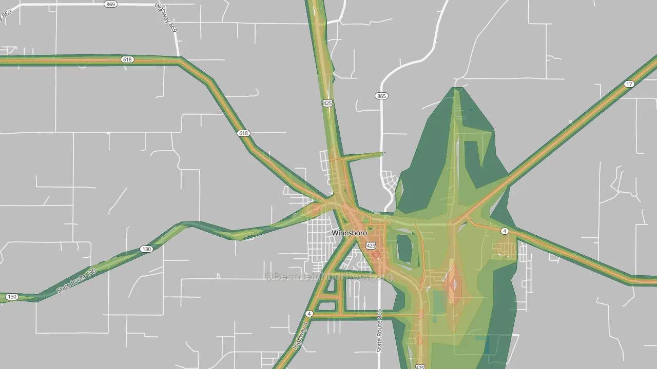 Como, LA Map of Noise Levels in Como