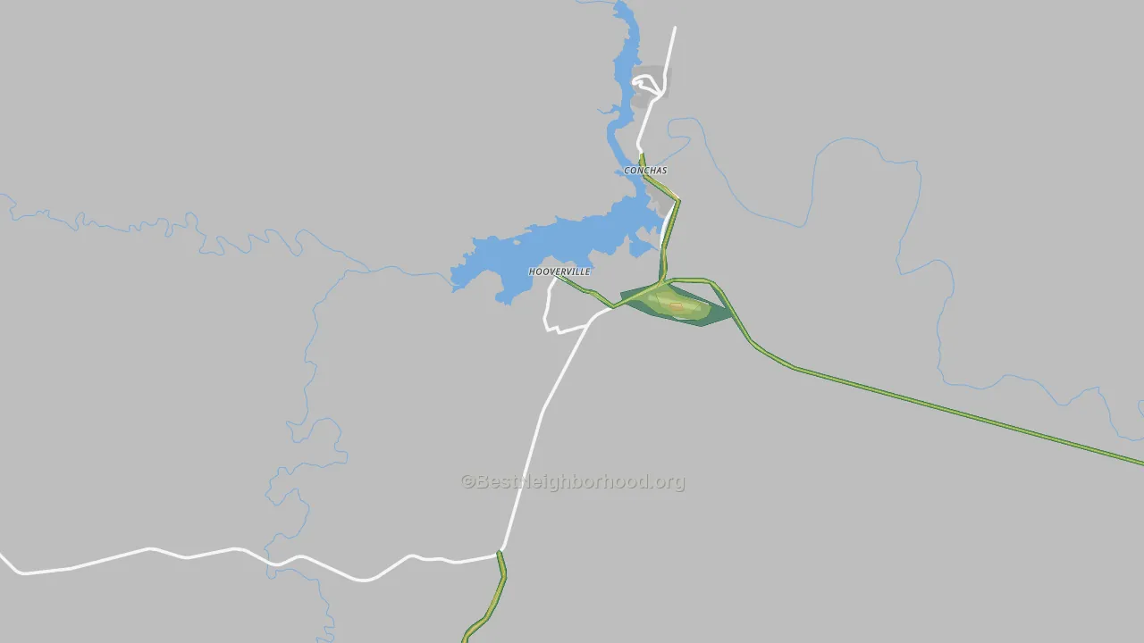 Conchas Dam, NM Map of Noise Levels in Conchas Dam