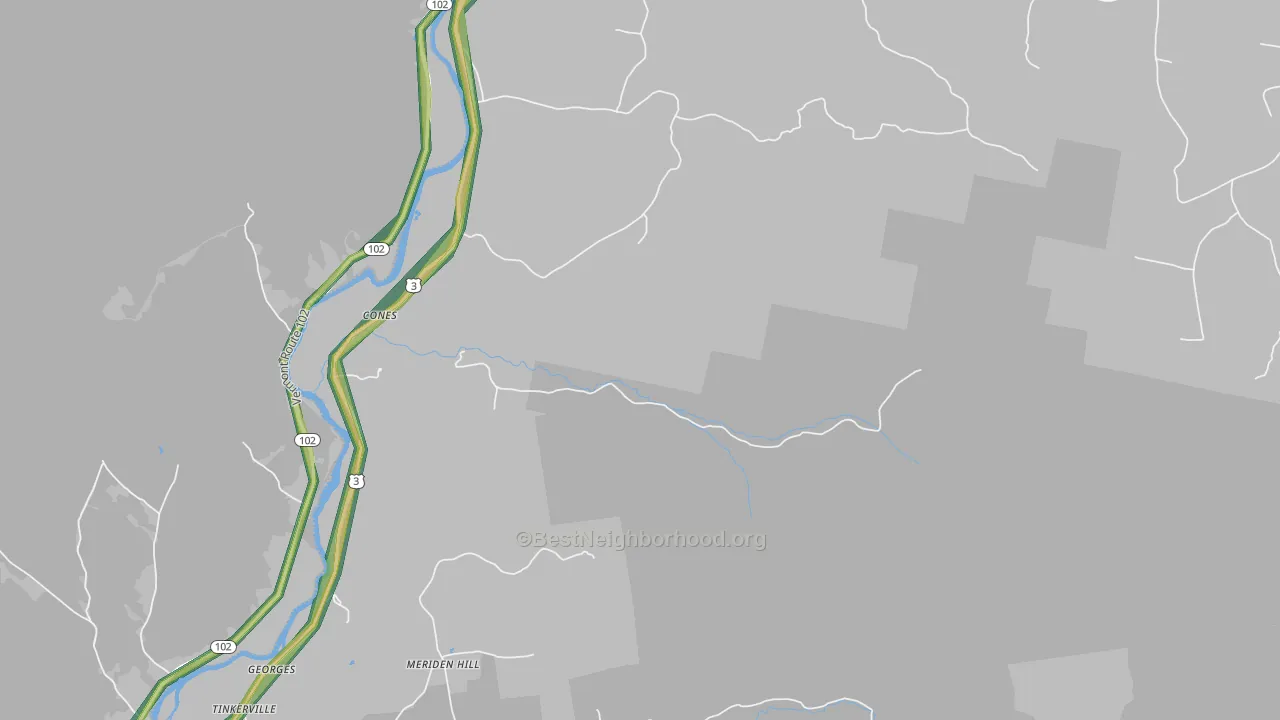 Cones, NH Map of Noise Levels in Cones