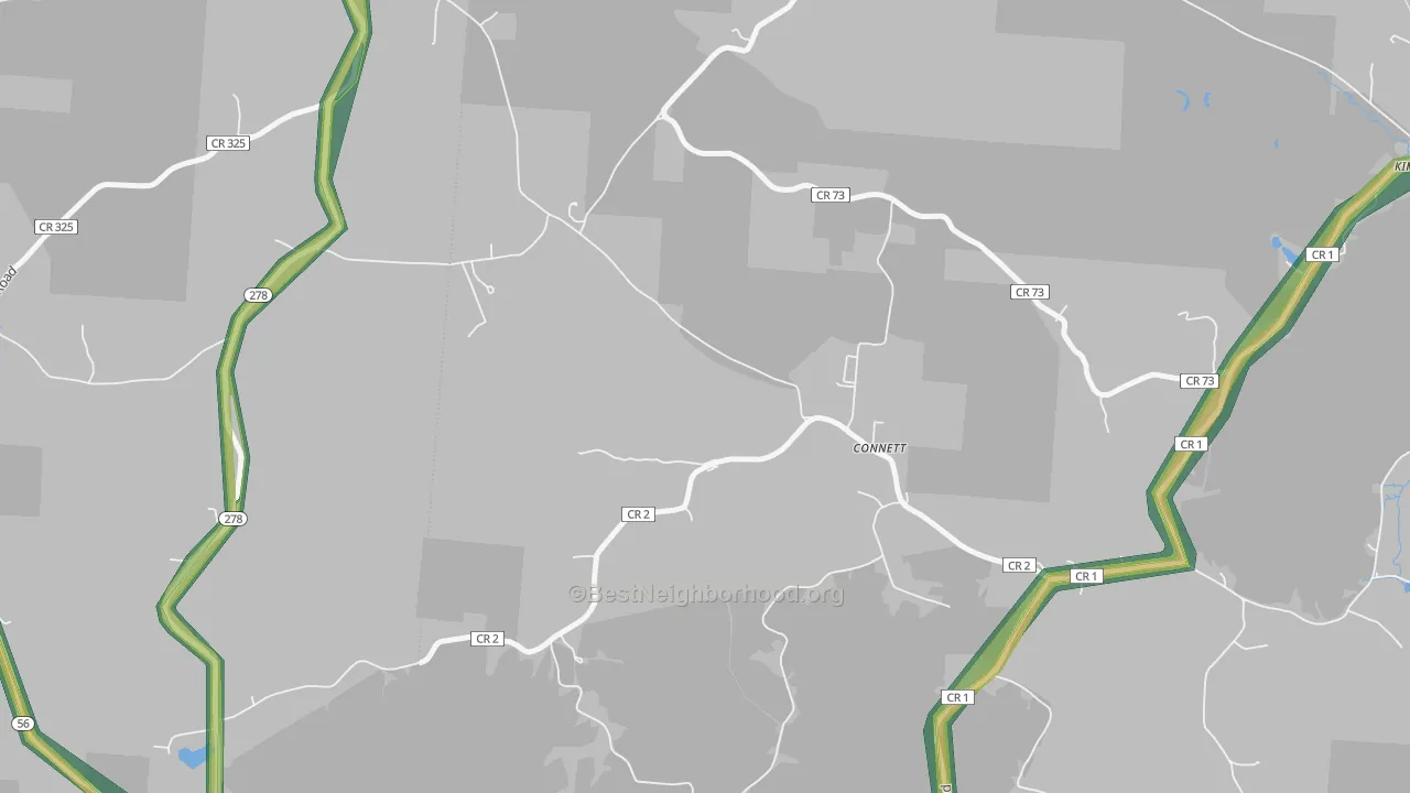 Connett, OH Map of Noise Levels in Connett