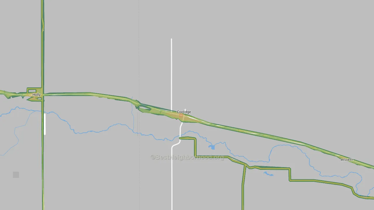 Coolidge, KS Map of Noise Levels in Coolidge