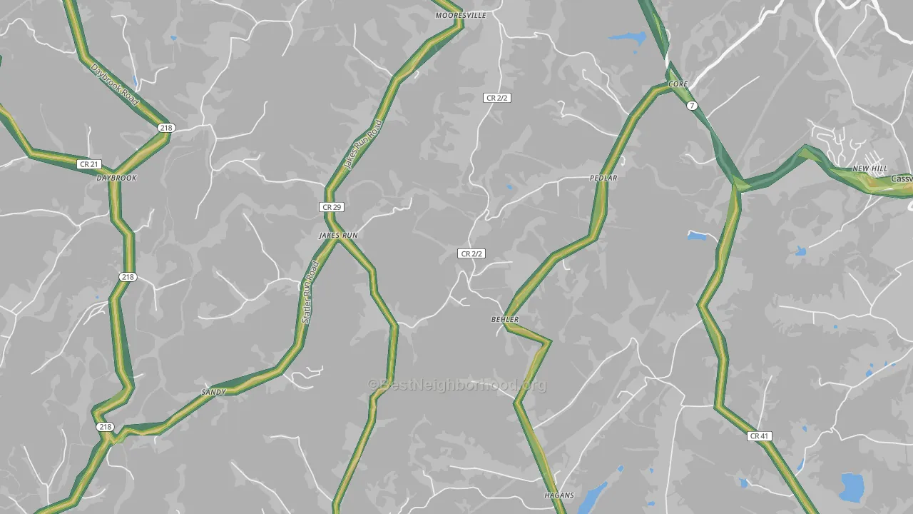 Core, WV Map of Noise Levels in Core