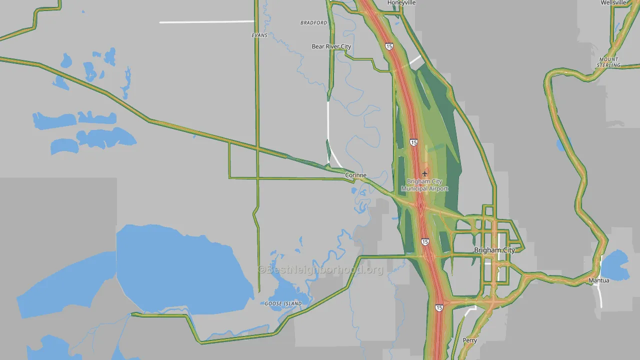 Corinne, UT Map of Noise Levels in Corinne