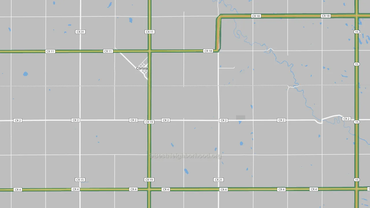 Corona, SD Map of Noise Levels in Corona