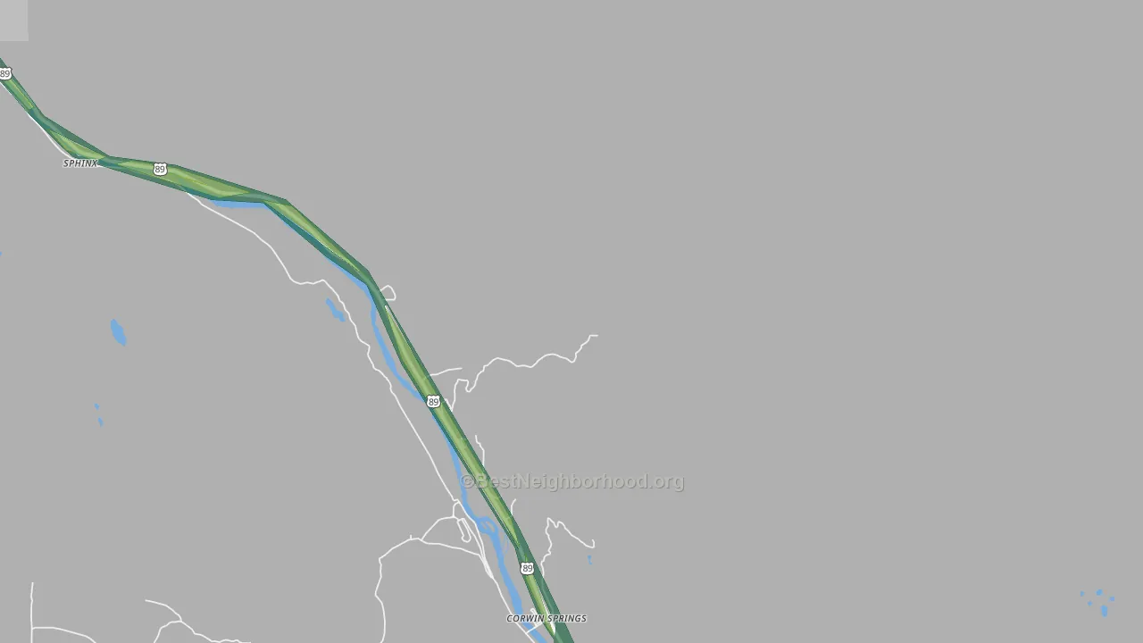 Corwin Springs, MT Map of Noise Levels in Corwin Springs