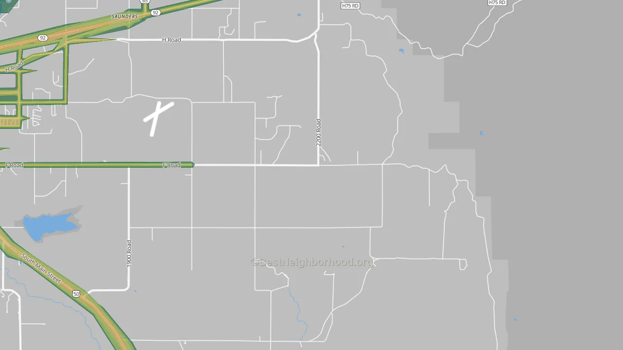 Cory, CO Map of Noise Levels in Cory
