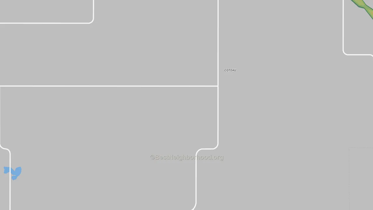 Coteau, ND Map of Noise Levels in Coteau