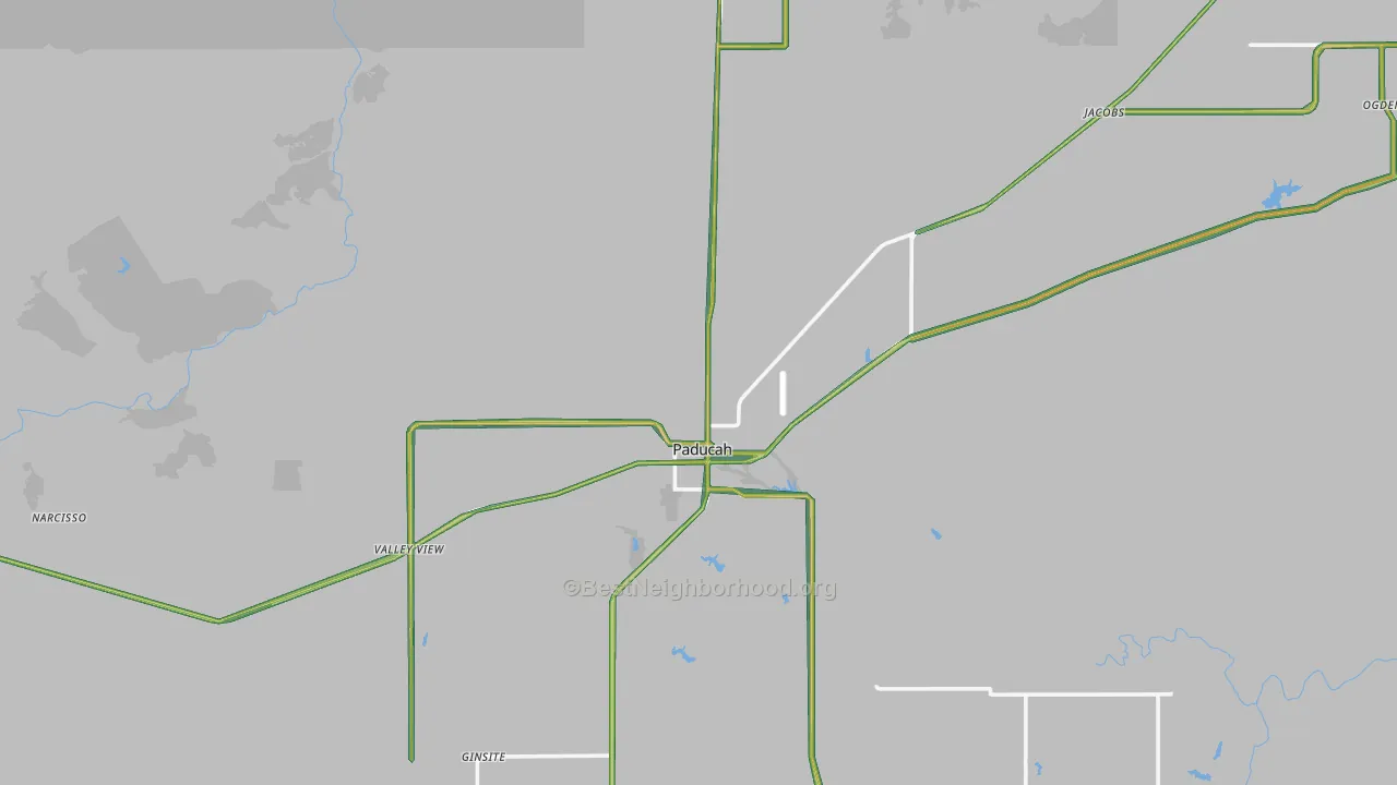 Cottle County, TX Map of Noise Levels in Cottle County