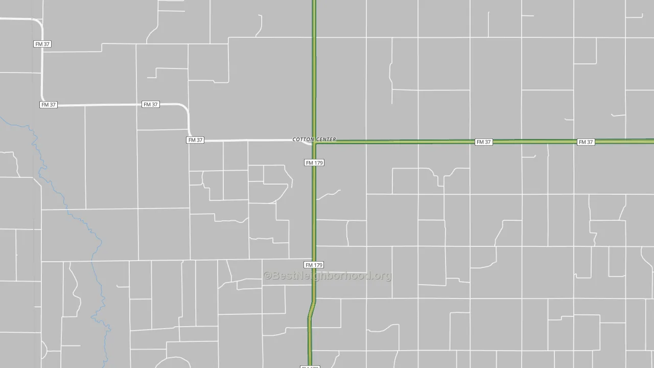 Cotton Center, TX Map of Noise Levels in Cotton Center