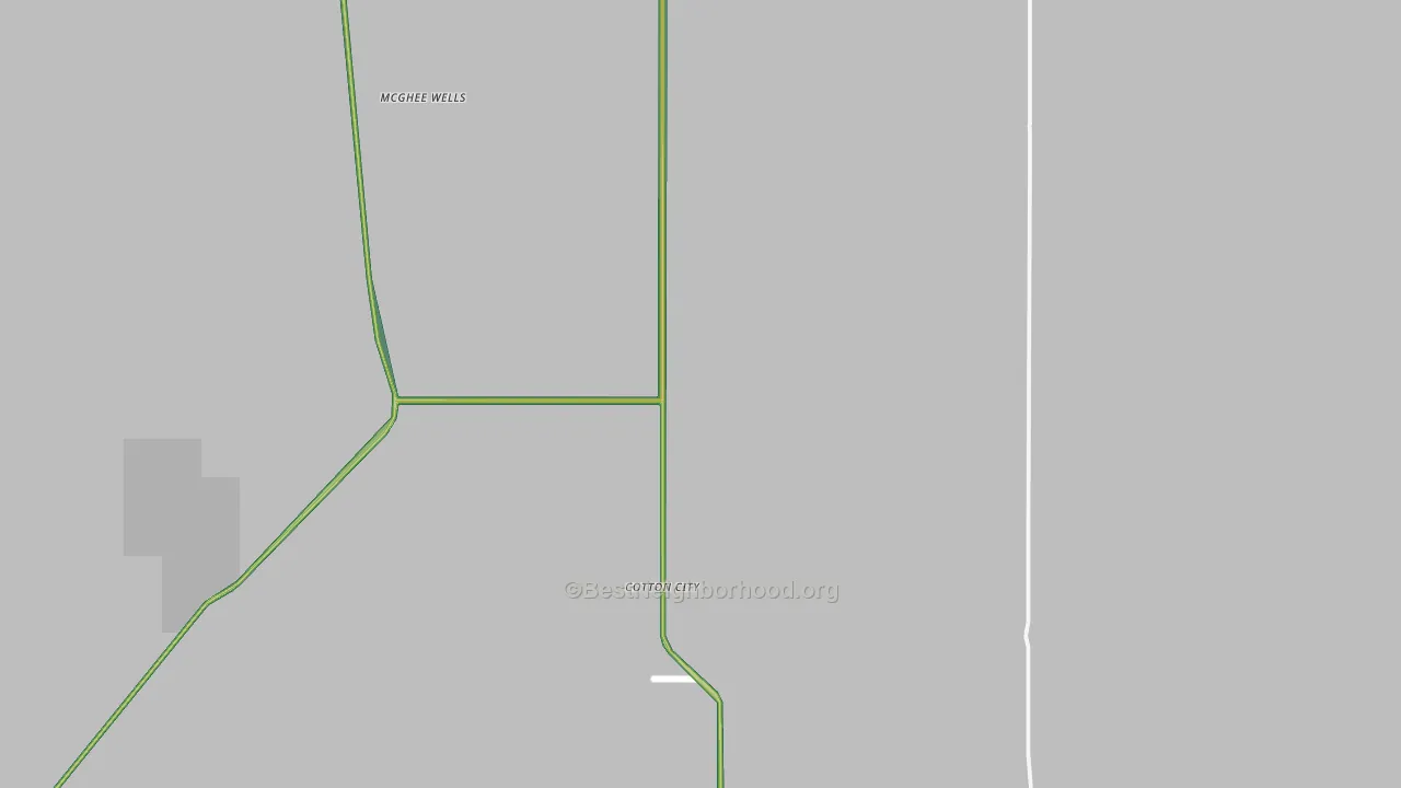 Cotton City, NM Map of Noise Levels in Cotton City