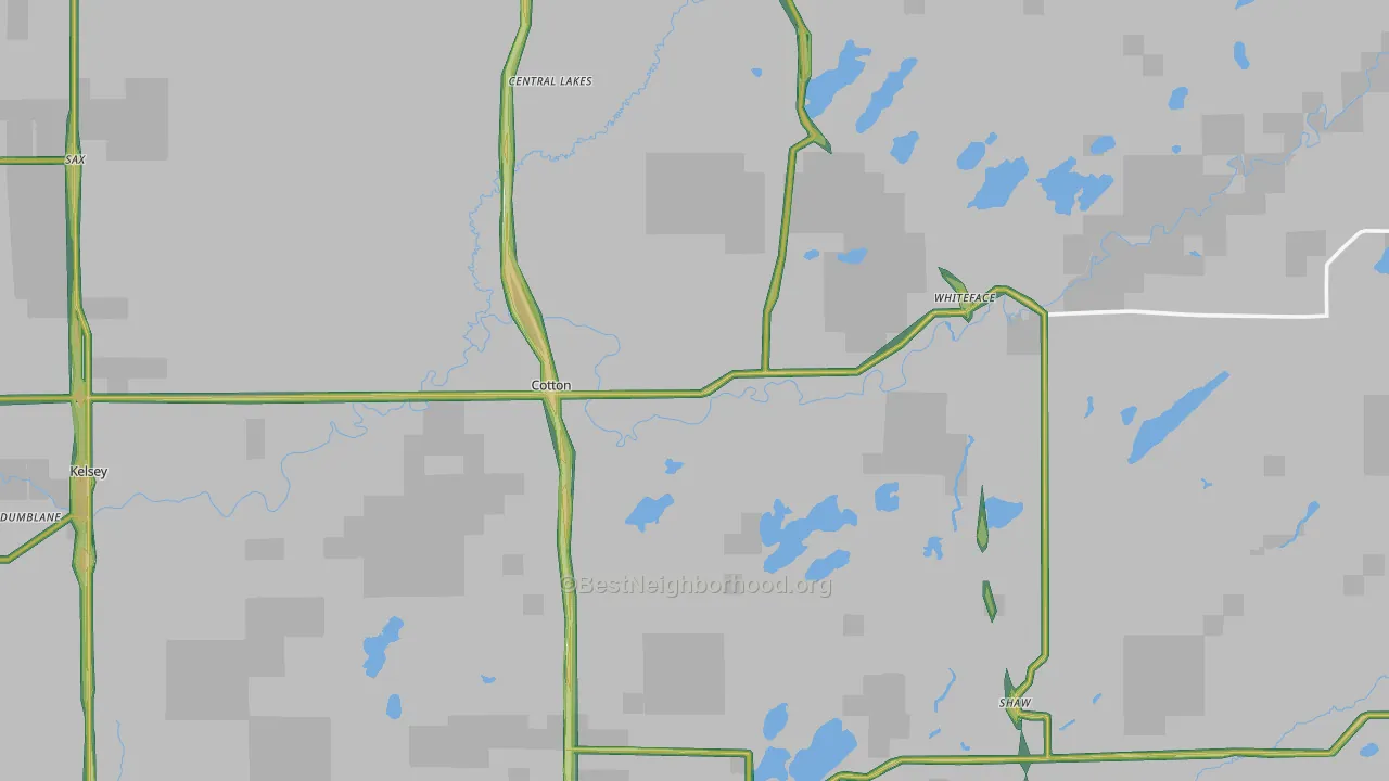 Cotton, MN Map of Noise Levels in Cotton