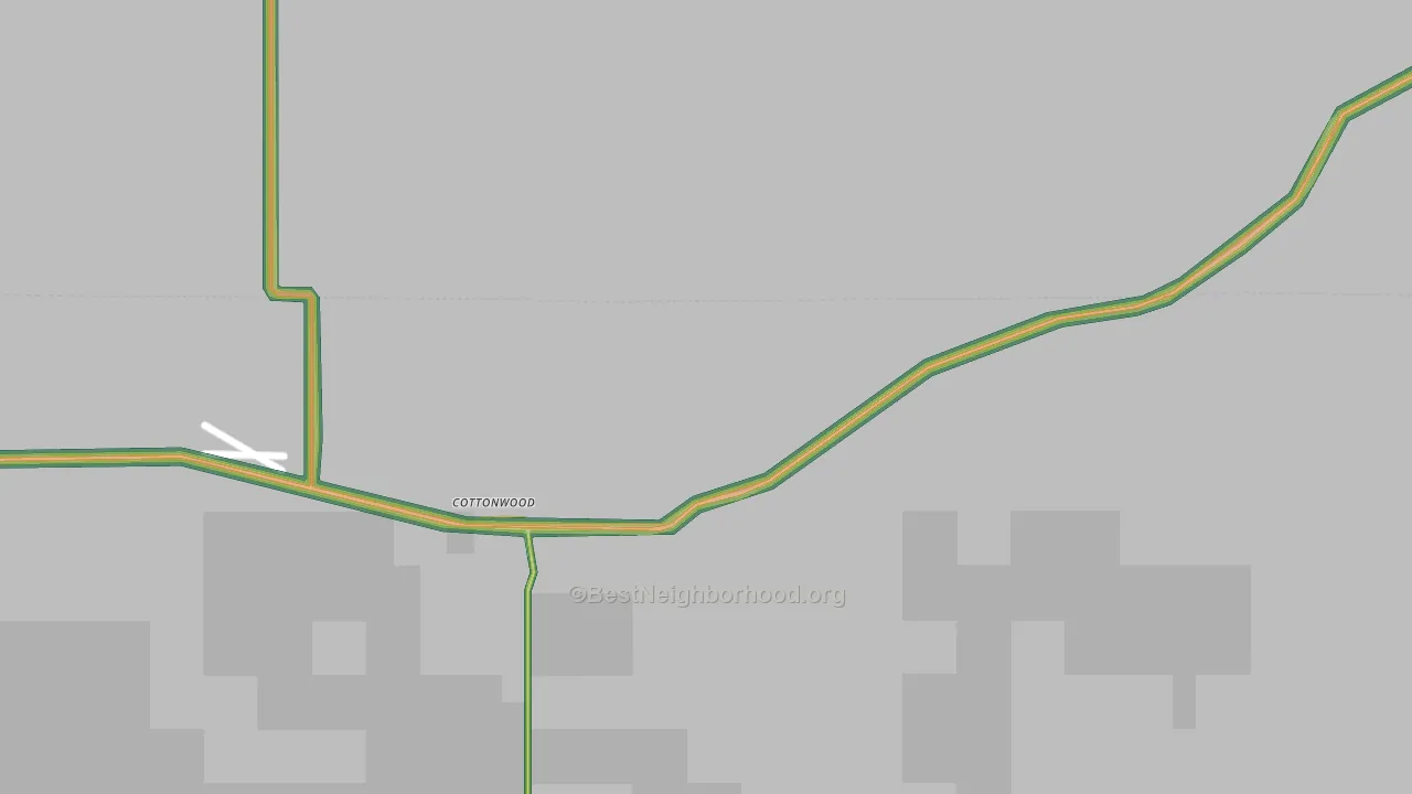 Cottonwood, SD Map of Noise Levels in Cottonwood