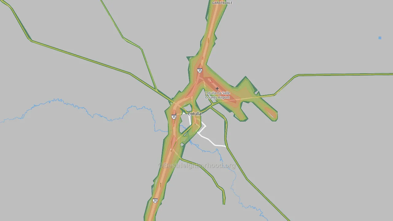Cotulla, TX Map of Noise Levels in Cotulla