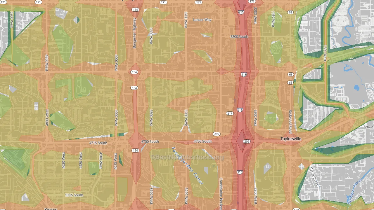 Country Squire Estates, West Valley City, UT Map of Noise Levels in Country Squire Estates