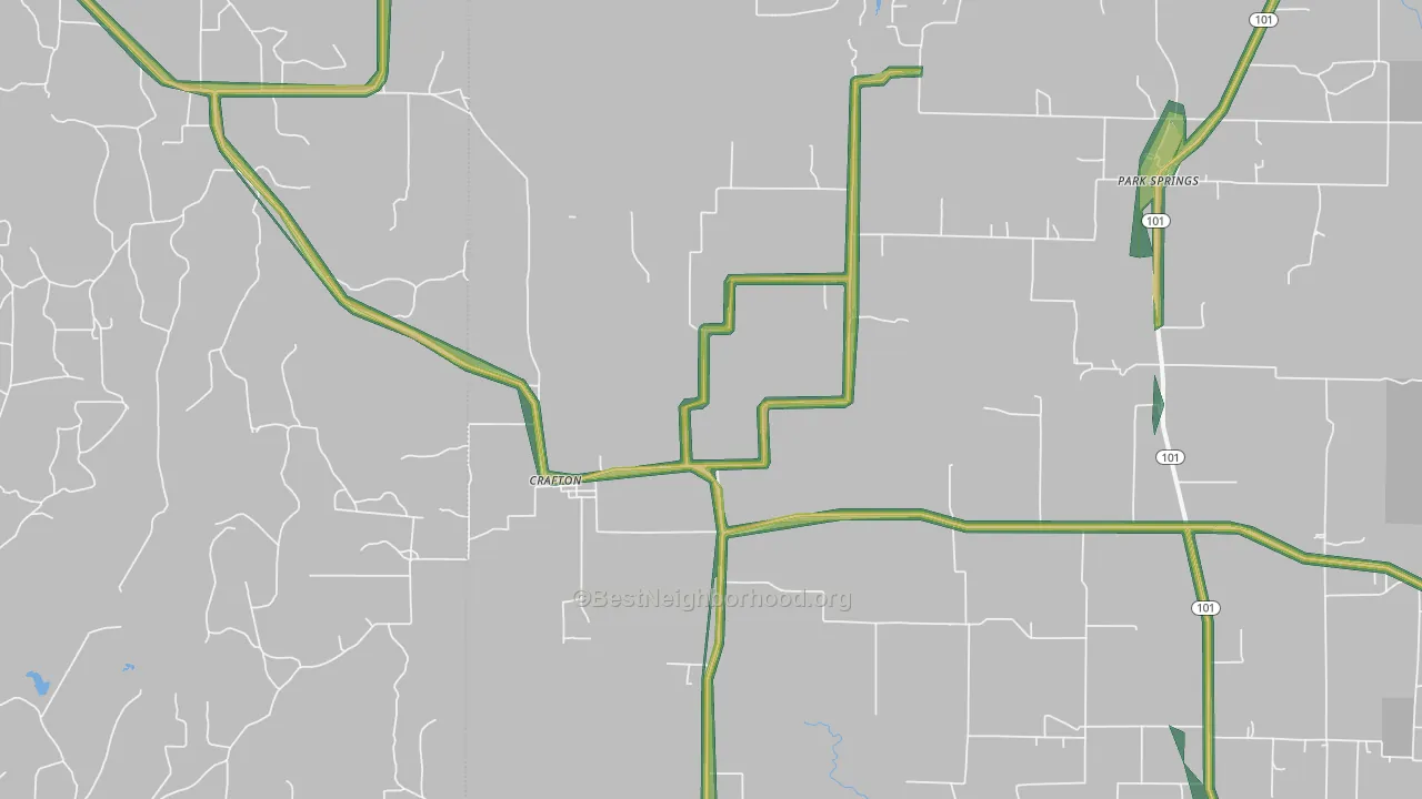Crafton, TX Map of Noise Levels in Crafton
