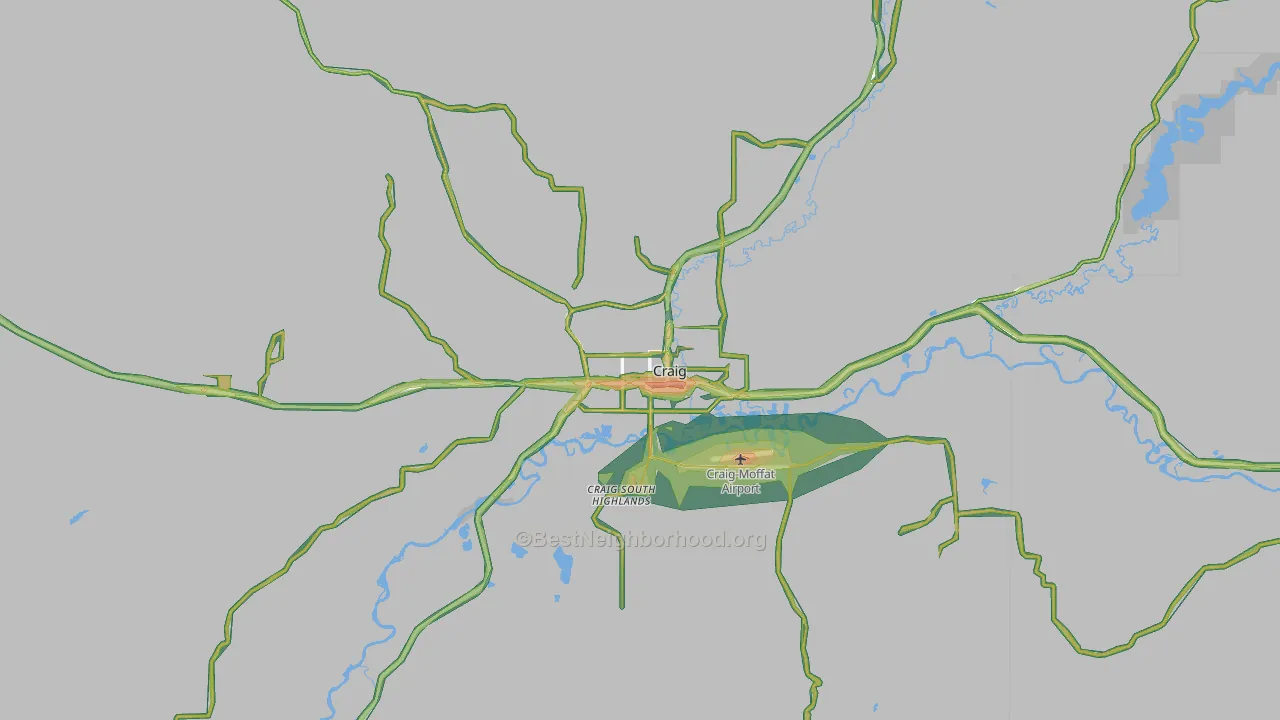 Craig, CO Map of Noise Levels in Craig