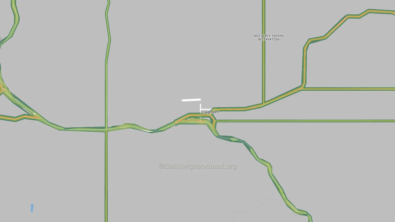 Craigmont, ID Map of Noise Levels in Craigmont