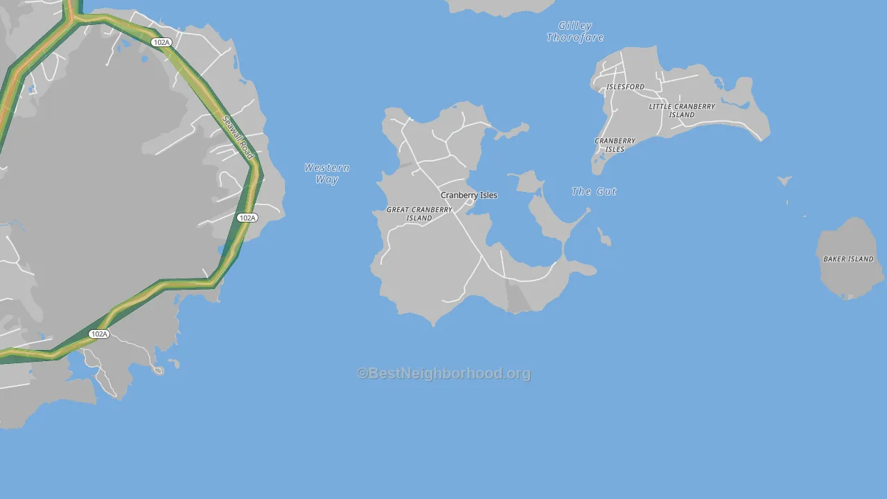 Cranberry Isles, ME Map of Noise Levels in Cranberry Isles