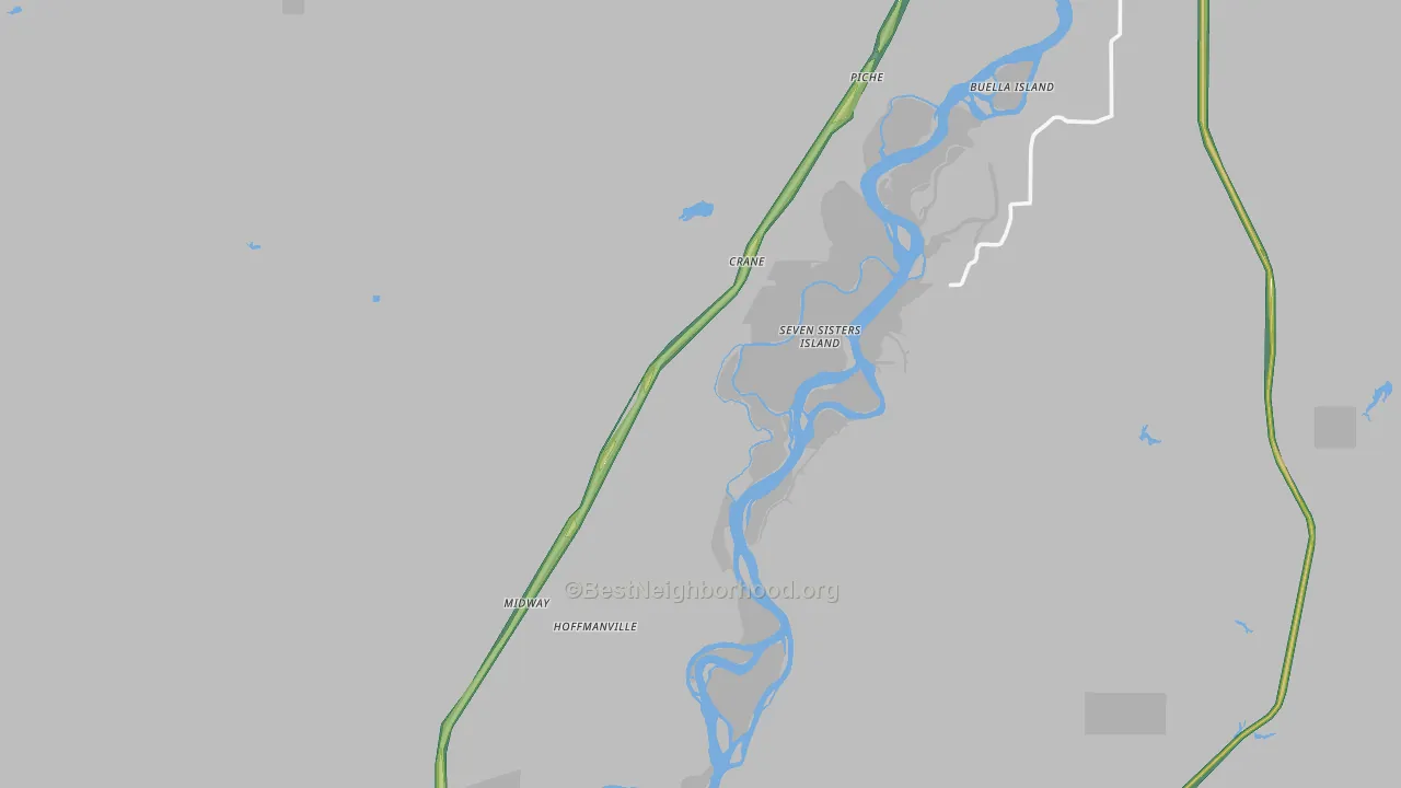 Crane, MT Map of Noise Levels in Crane