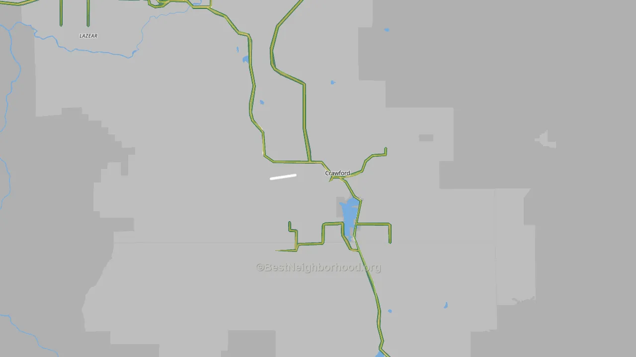 Crawford, CO Map of Noise Levels in Crawford