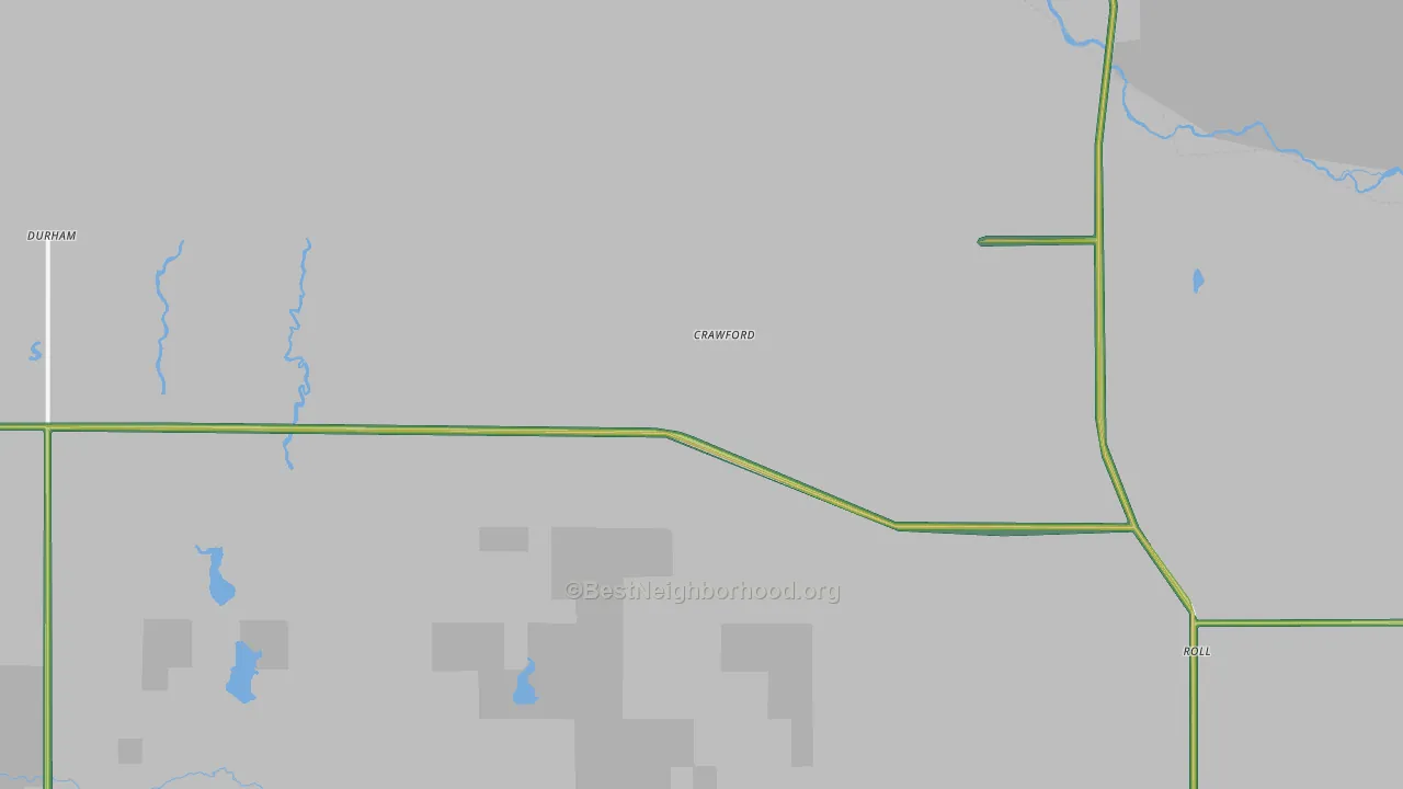 Crawford, OK Map of Noise Levels in Crawford