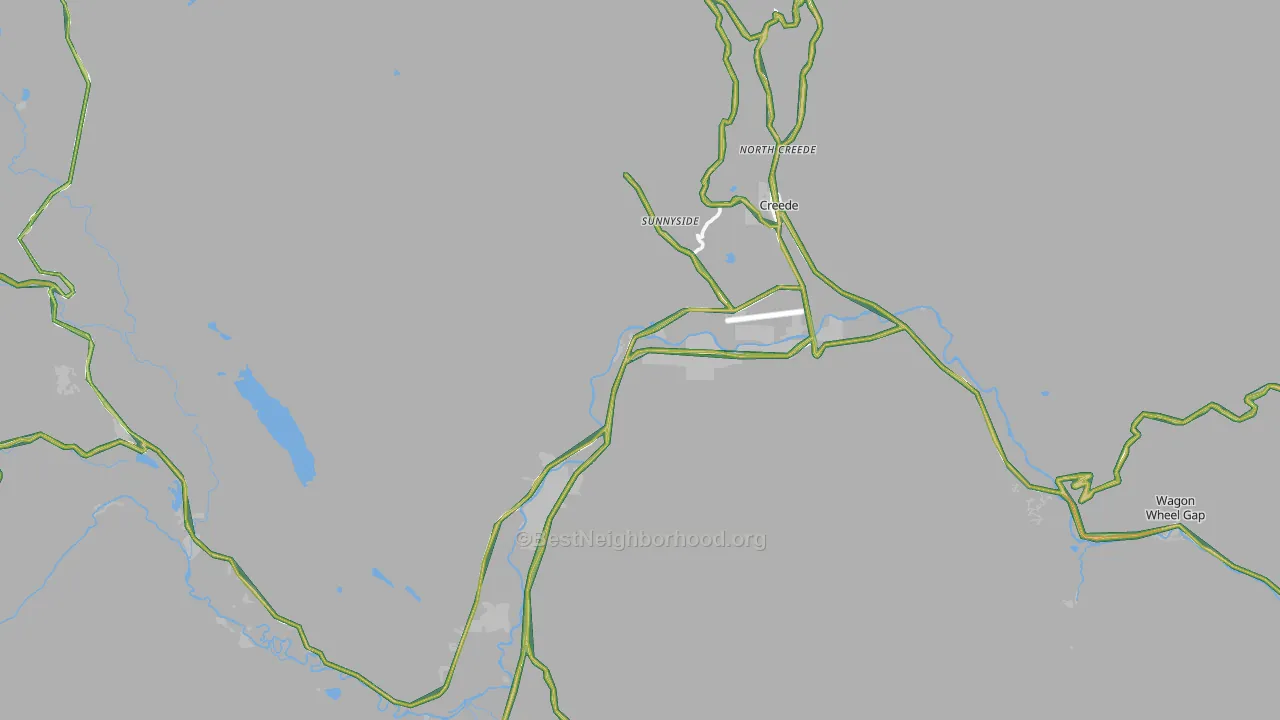 Creede, CO Map of Noise Levels in Creede