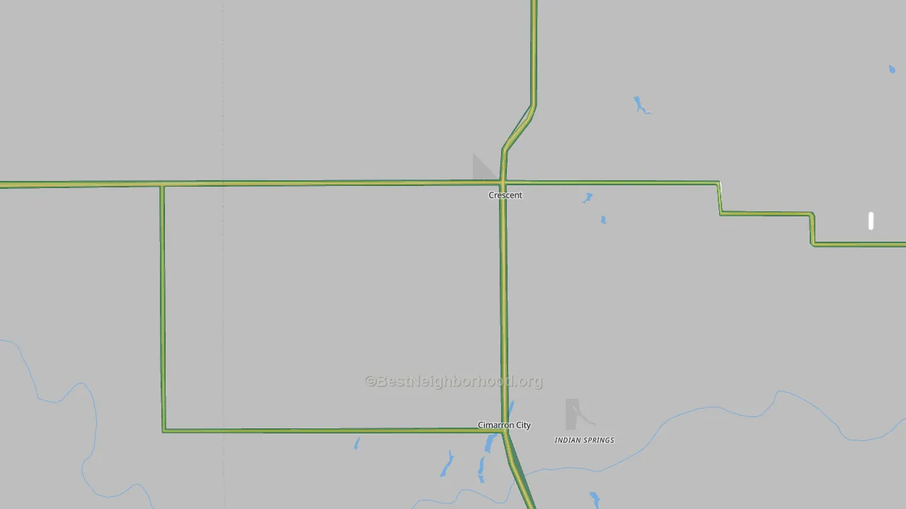 Crescent, OK Map of Noise Levels in Crescent