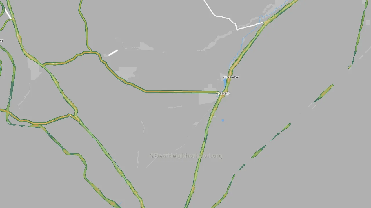 Crescent, OR Map of Noise Levels in Crescent