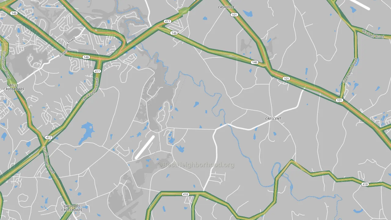 Crescent, SC Map of Noise Levels in Crescent