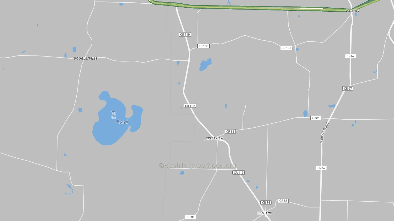 Crestview, GA Map of Noise Levels in Crestview
