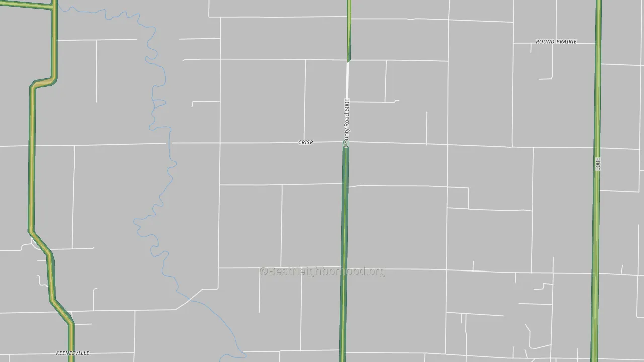 Crisp, IL Map of Noise Levels in Crisp