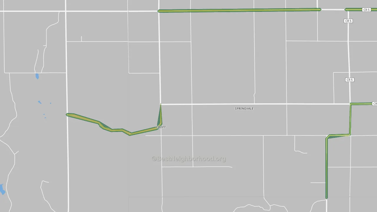 Croft, KS Map of Noise Levels in Croft