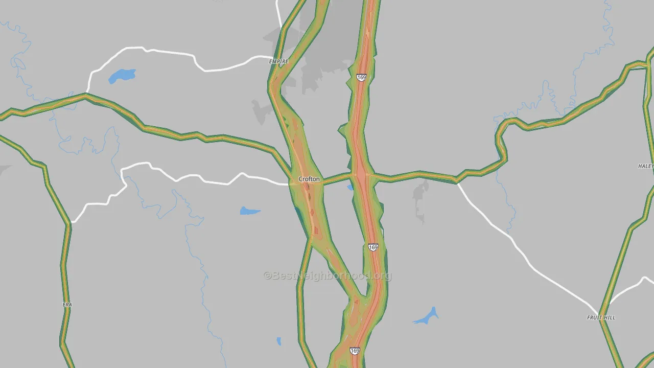 Crofton, KY Map of Noise Levels in Crofton