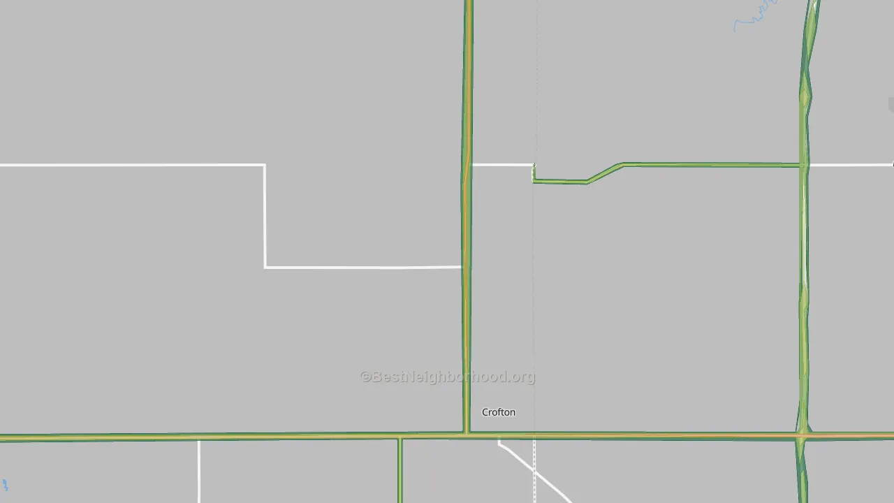 Crofton, NE Map of Noise Levels in Crofton