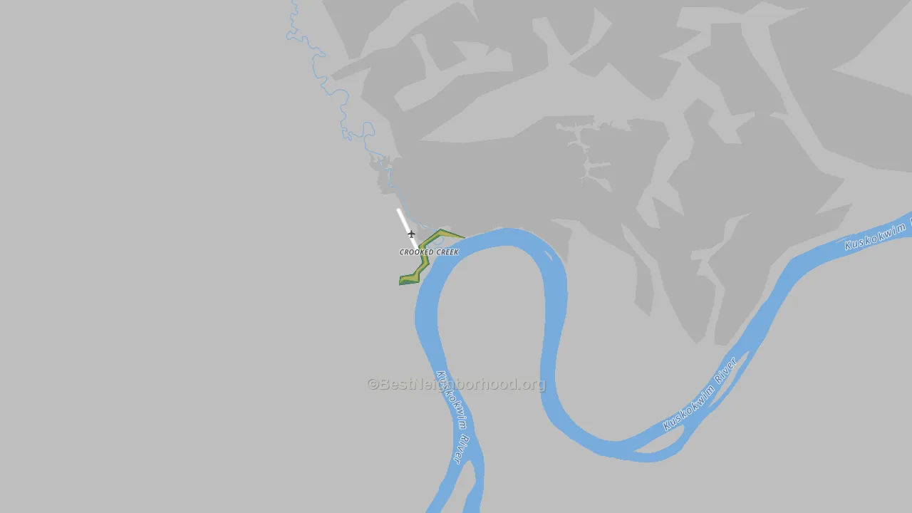 Crooked Creek, AK Map of Noise Levels in Crooked Creek
