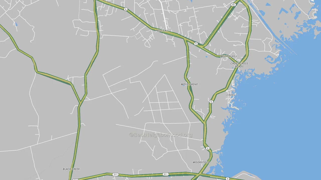 Cross, SC Map of Noise Levels in Cross