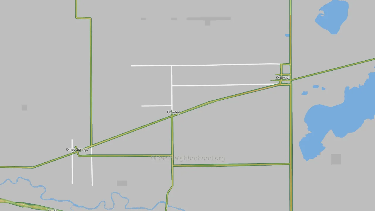 Crowley, CO Map of Noise Levels in Crowley