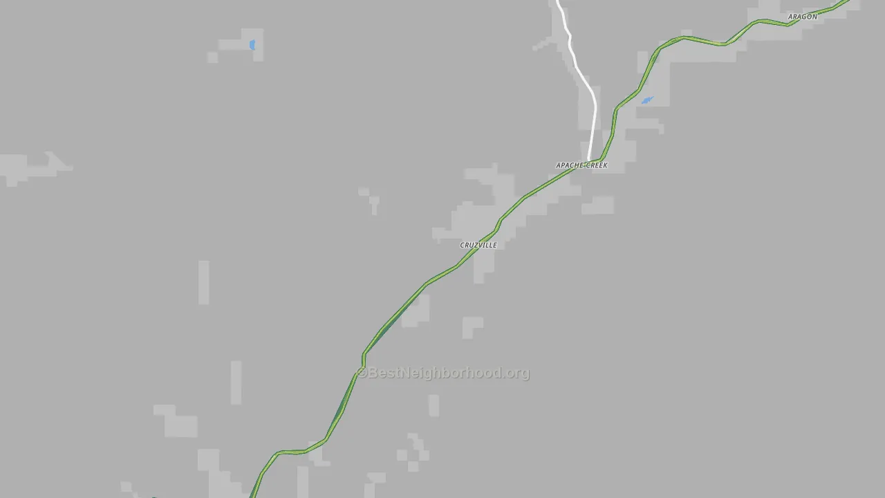 Cruzville, NM Map of Noise Levels in Cruzville