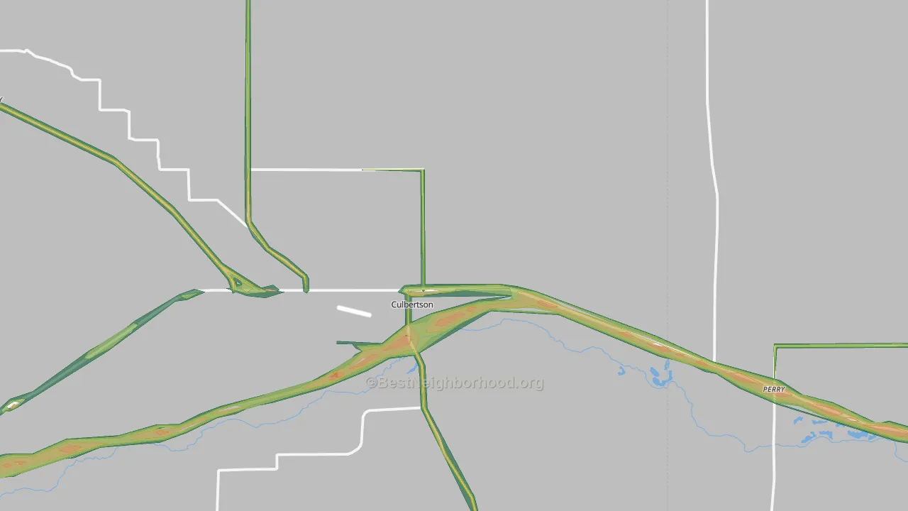 Culbertson, NE Map of Noise Levels in Culbertson